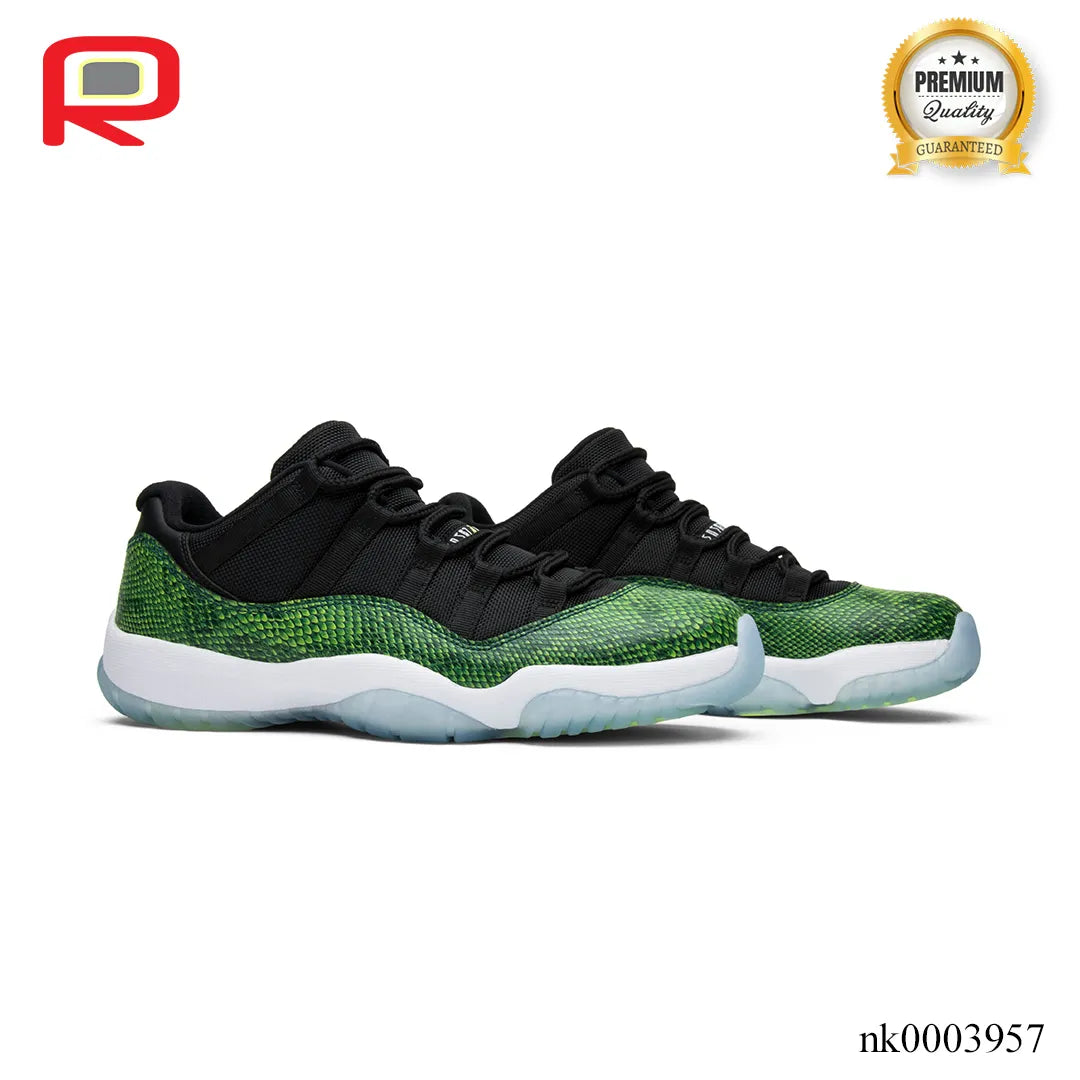 AJ 11 Low Green Snakeskin Shoes Sneakers - nk0003957 image 2
