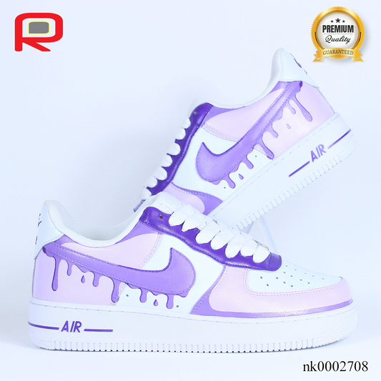 AF 1 Purple Drip Edition Custom Shoes Sneakers - nk0002708 image 0