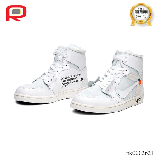 OW x AJ 1 High White Shoes Sneakers – nk0002621 image 2
