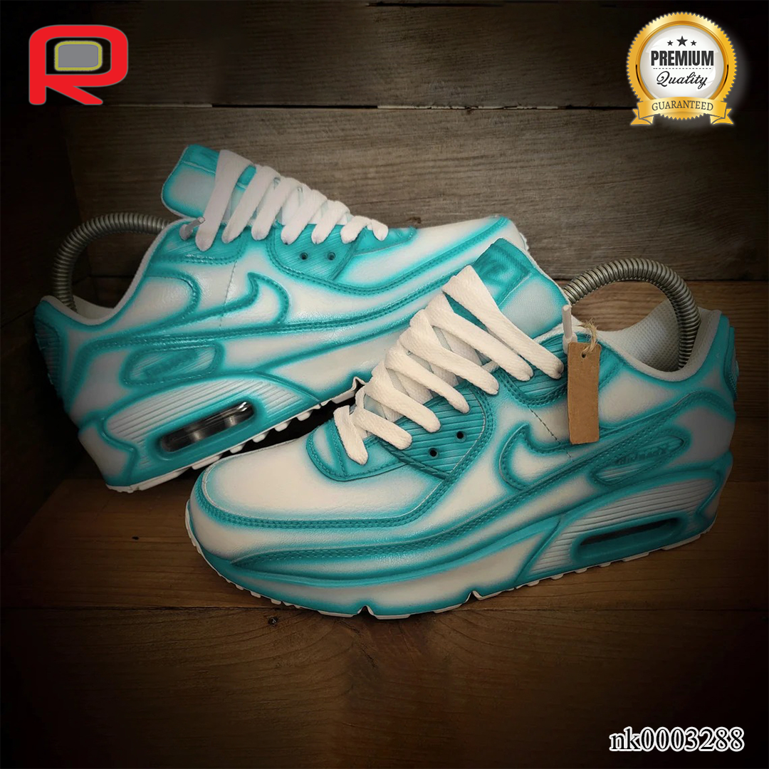 AM 90 Turquoise Cartoon Custom Shoes Sneakers - nk0003288 image 3