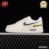 AF 1 07 Low Drew Beige Black Yellow Custom Shoes Sneakers - nk0003006 image 0