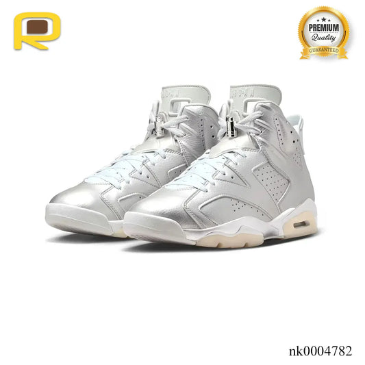PSG x AJ 6 Metallic Silver Shoes Sneakers - nk0004782 image 2