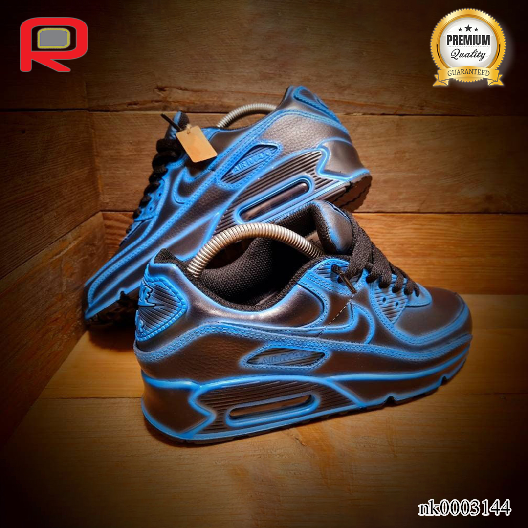 AM 90 Neon Blue Cartoon Custom Shoes Sneakers - nk0003144 image 3
