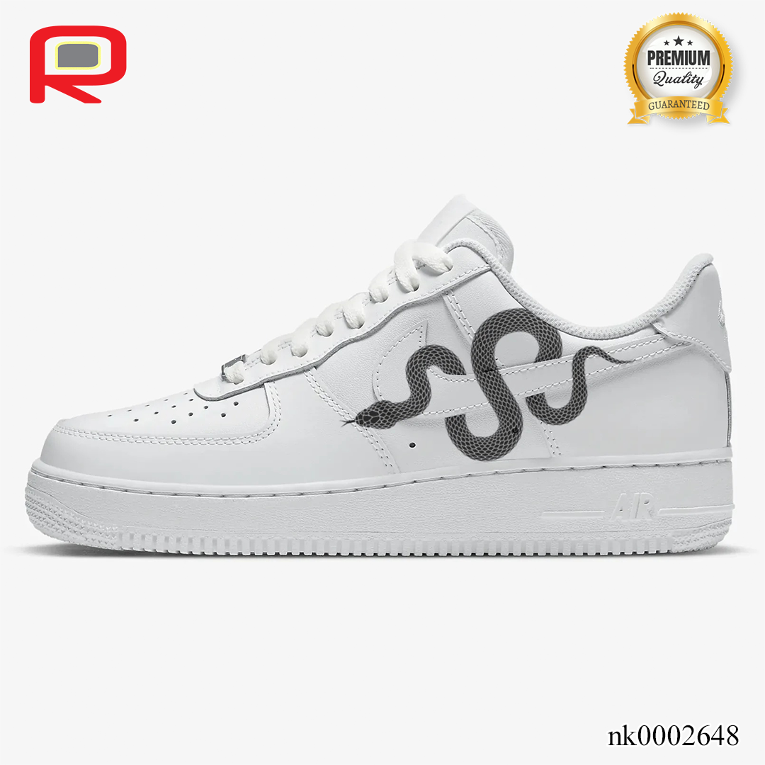 AF 1 Black Snake Custom Shoes Sneakers - nk0002648 image 3