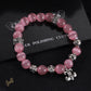 CH Beaded Cross Flower Bracelet - CH0071 - Pink image