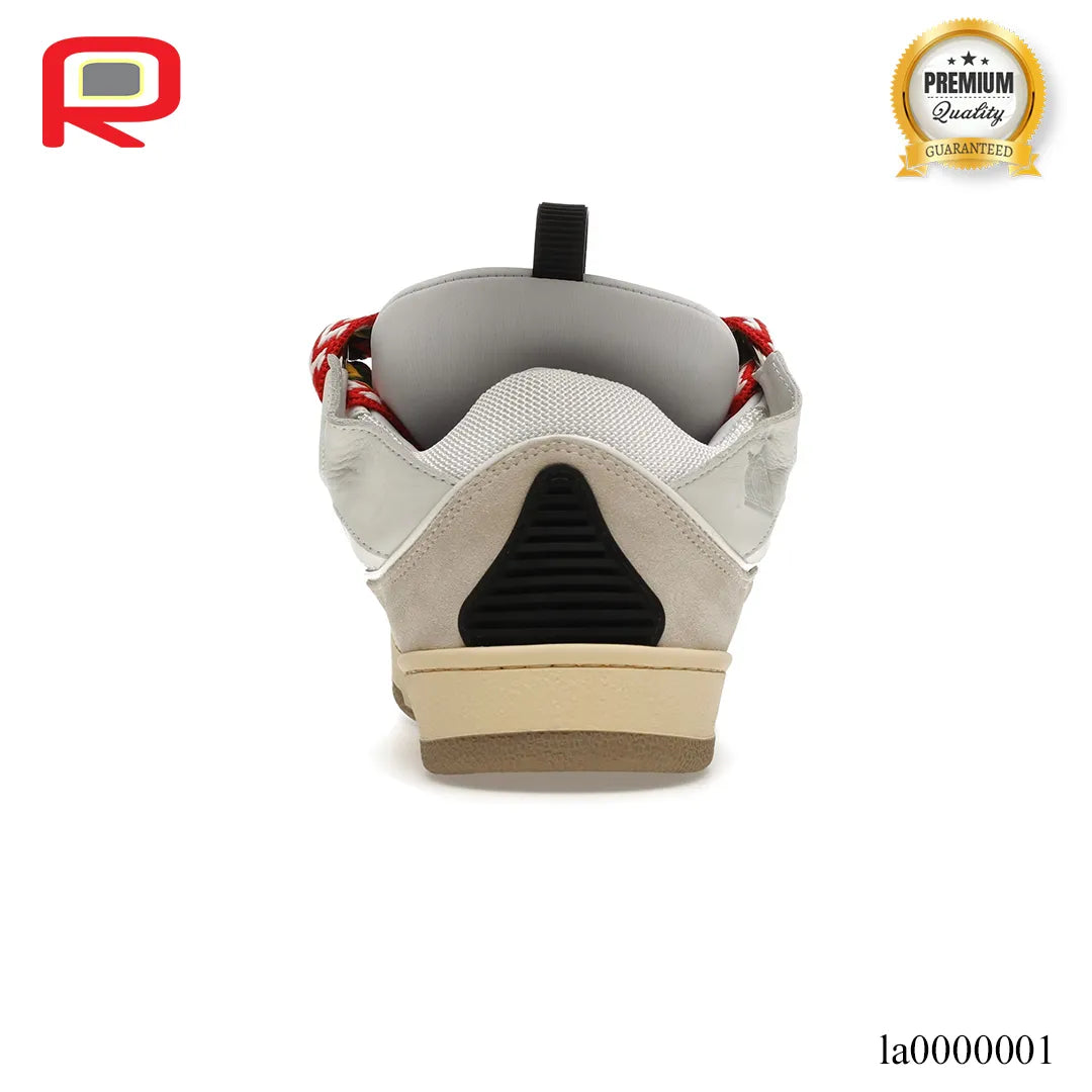 Lanvin Leather Curb White Ivory Shoes Sneakers - la0000001 image 3