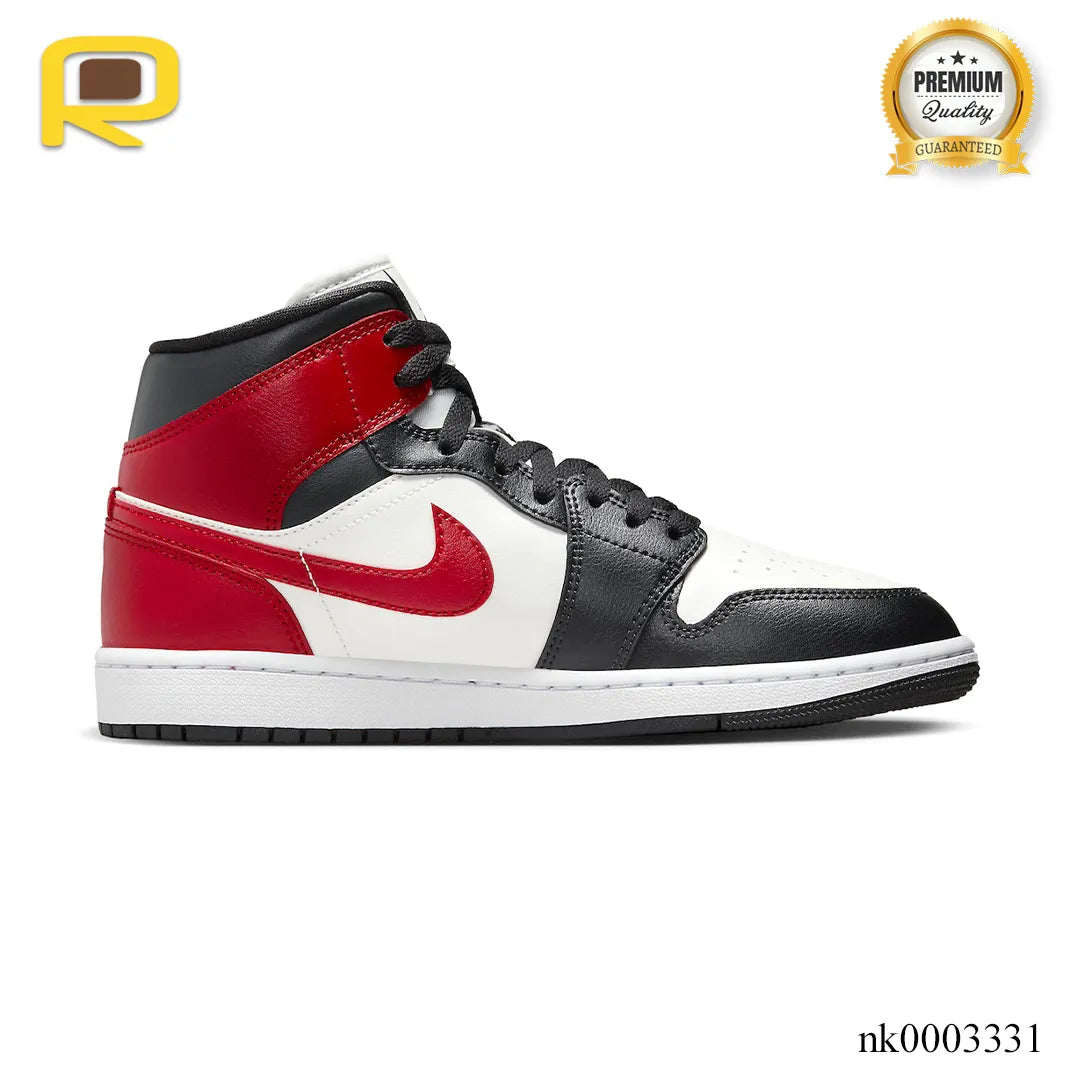 AJ 1 Mid Black Toe Shoes Sneakers - nk0003331 image 0
