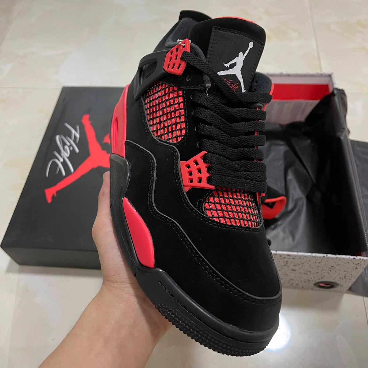 AJ 4 Retro Red Thunder Shoes Sneakers - nk0001682 image 5