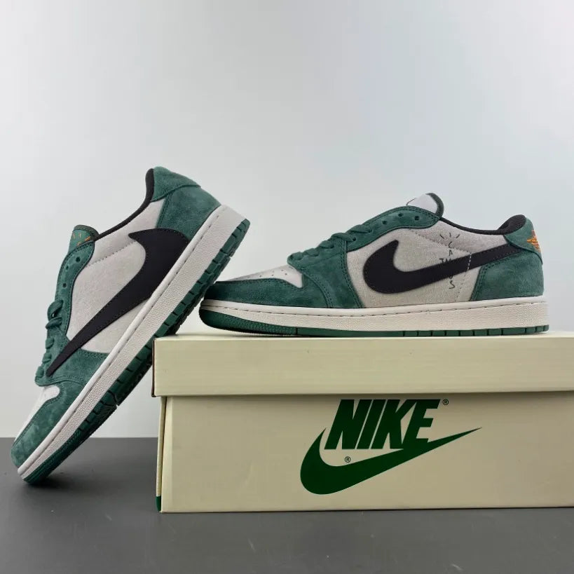 Travis Scott x AJ 1 Low OG SP Green Velvet Shoes Sneakers – nk0004583 image 8