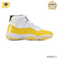 AJ 11 White Yellow Shoes Sneakers - nk0004321 image 0