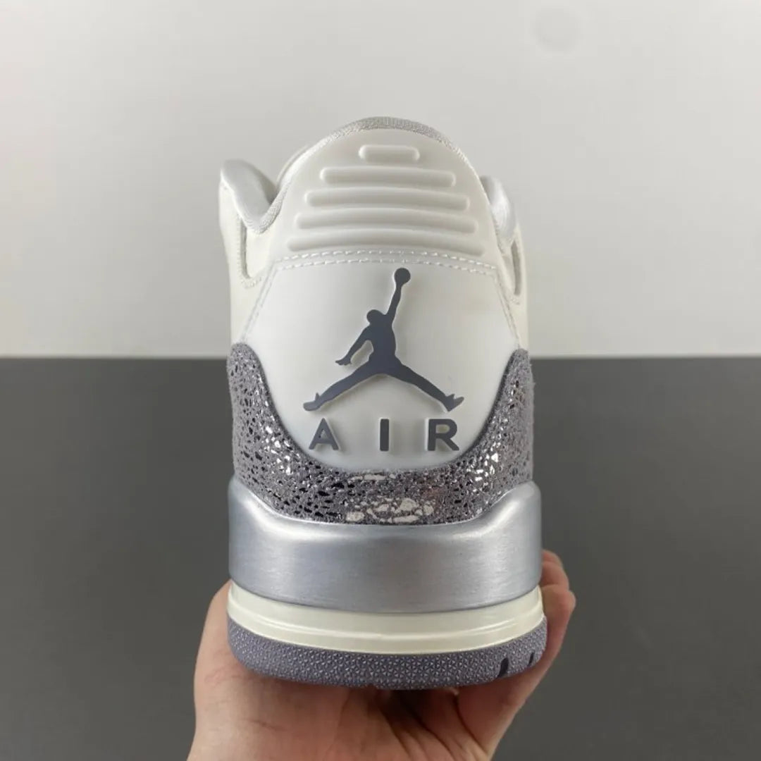 AJ 3 Sail/Metallic Silver Shoes Sneakers – nk0004372 image 6