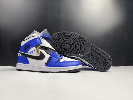 AJ1 Mid SE "Game Royal" White Blue Black Shoes Sneakers - nk0001420 image 2