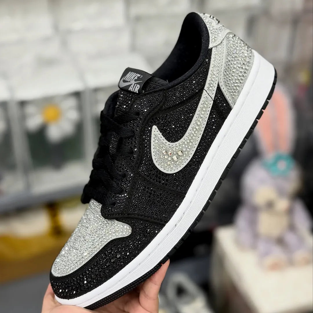 Swarovski x AJ 1 Low OG Stealth/Crystal Shoes Sneakers – nk0004733 image 7