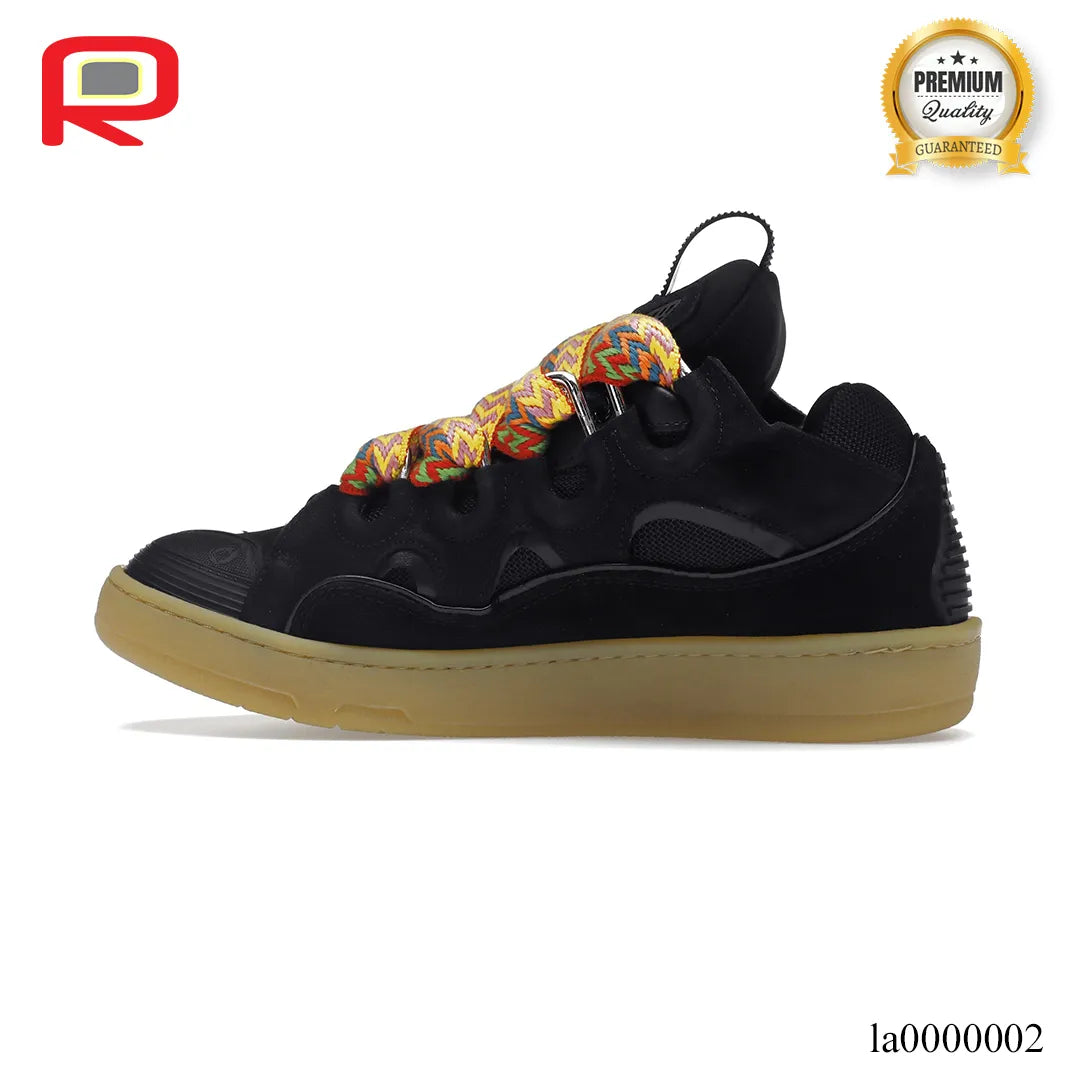 Lanvin Leather Curb Black Shoes Sneakers - la0000002 image 1