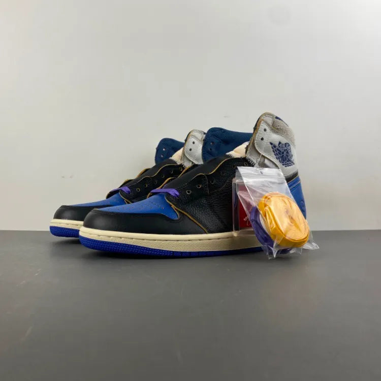 Fragment x Union LA x AJ 1 High OG Sport Royal Shoes Sneakers – nk0004748 image 6