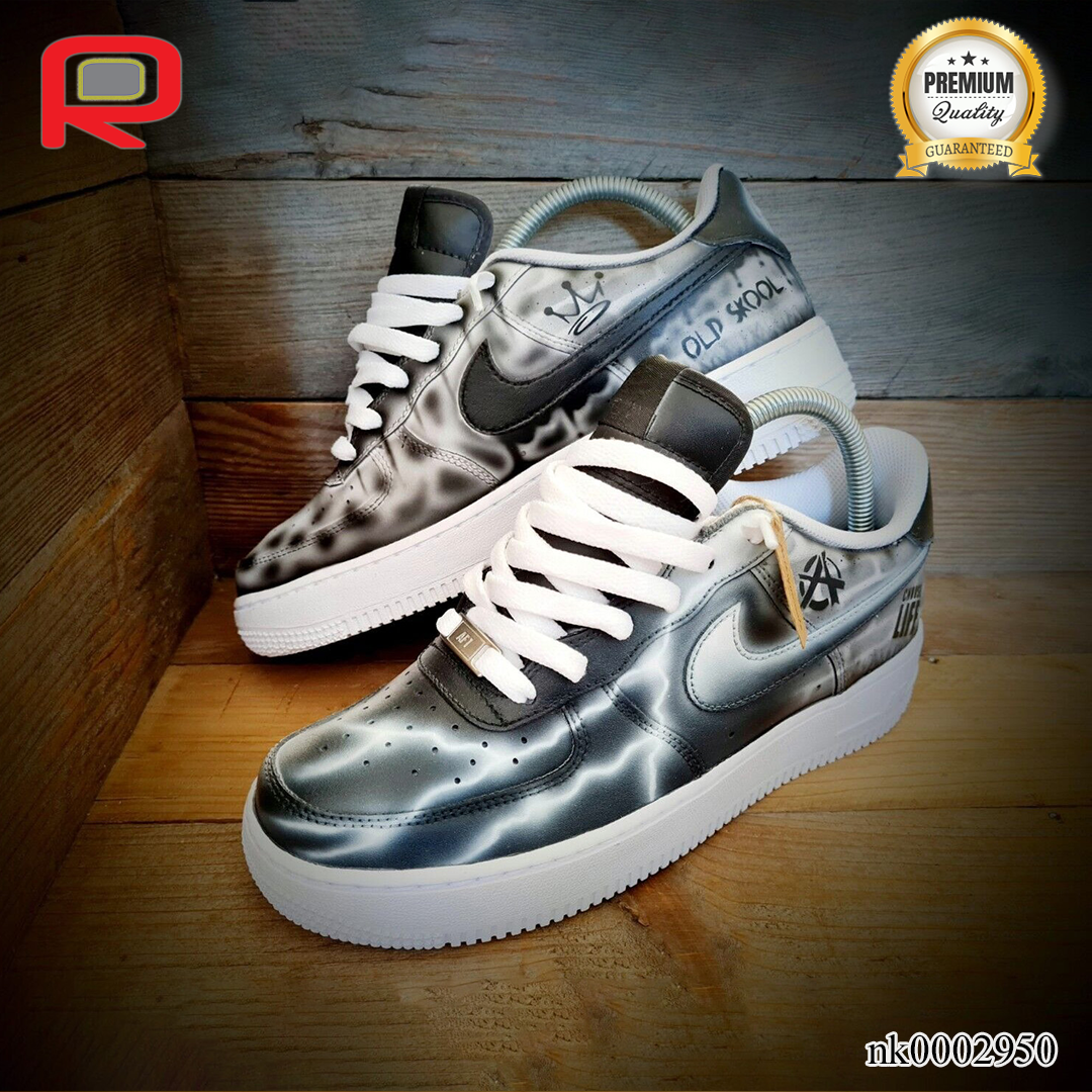 AF 1 Grey Brick Art Custom Shoes Sneakers - nk0002950 image 5