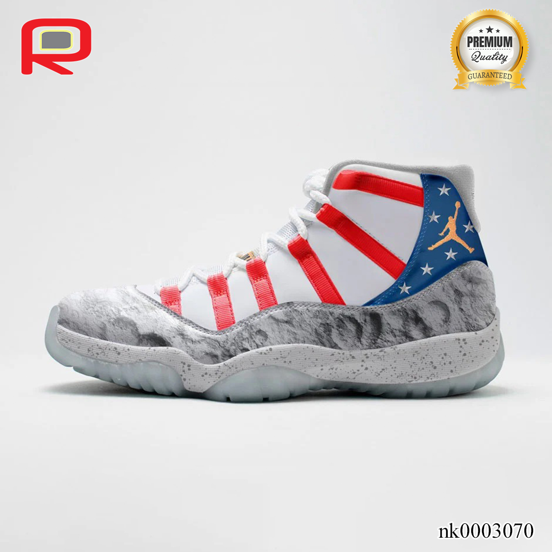 AJ 11 Moon Landing Custom Shoes Sneakers - nk0003070 image 3