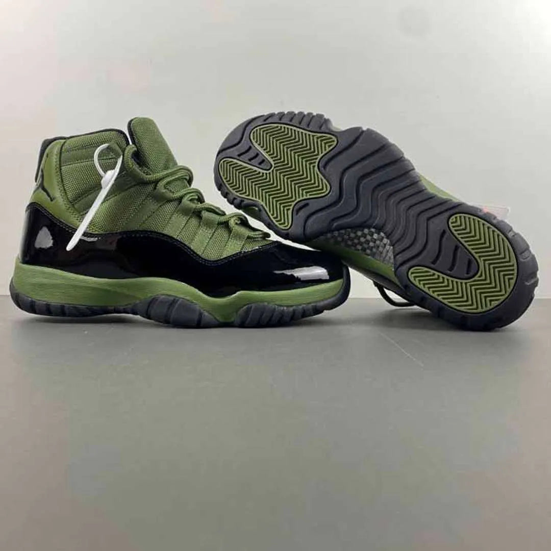 AJ 11 Retro Olive and Black Shoes Sneakers - nk0004177 image 5