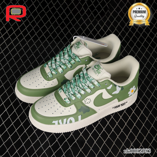 AF 1 07 Low Olive Green Custom Shoes Sneakers - nk0002983 image 2