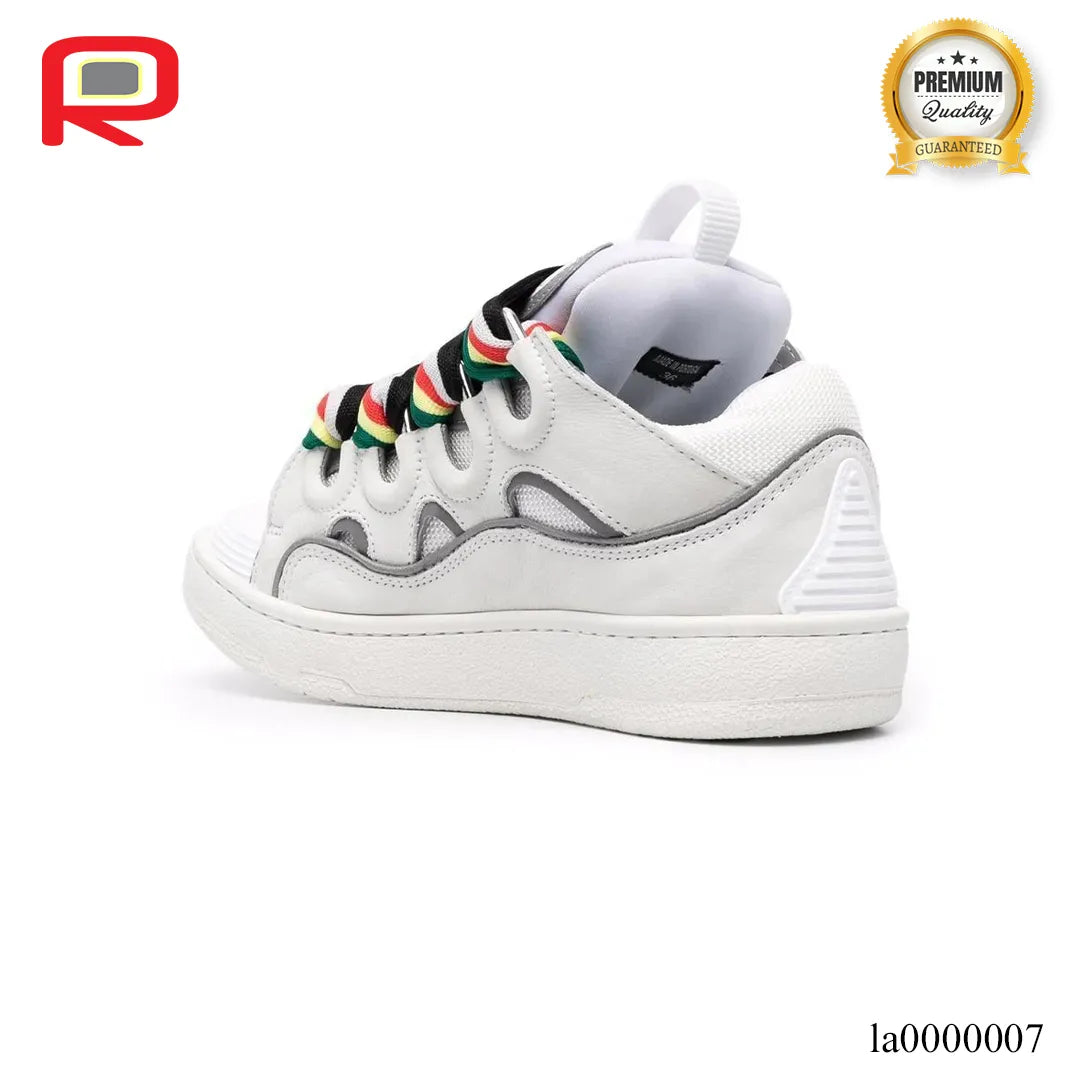 Lanvin Leather Curb White Multi Shoes Sneakers - la0000007 image 3
