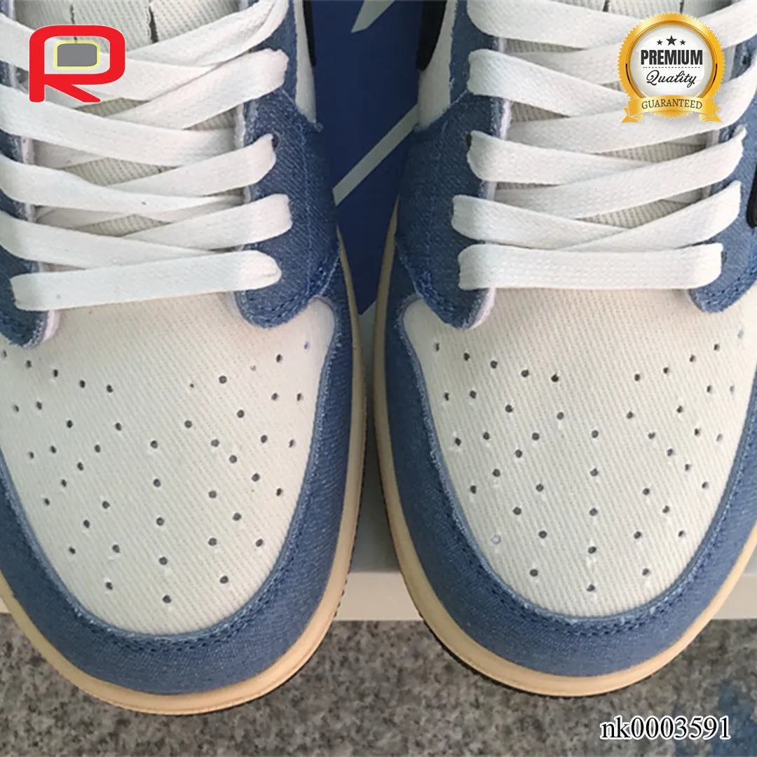AJ 1 Low OG Black/Blue Shoes Sneakers - nk0003591 image 7