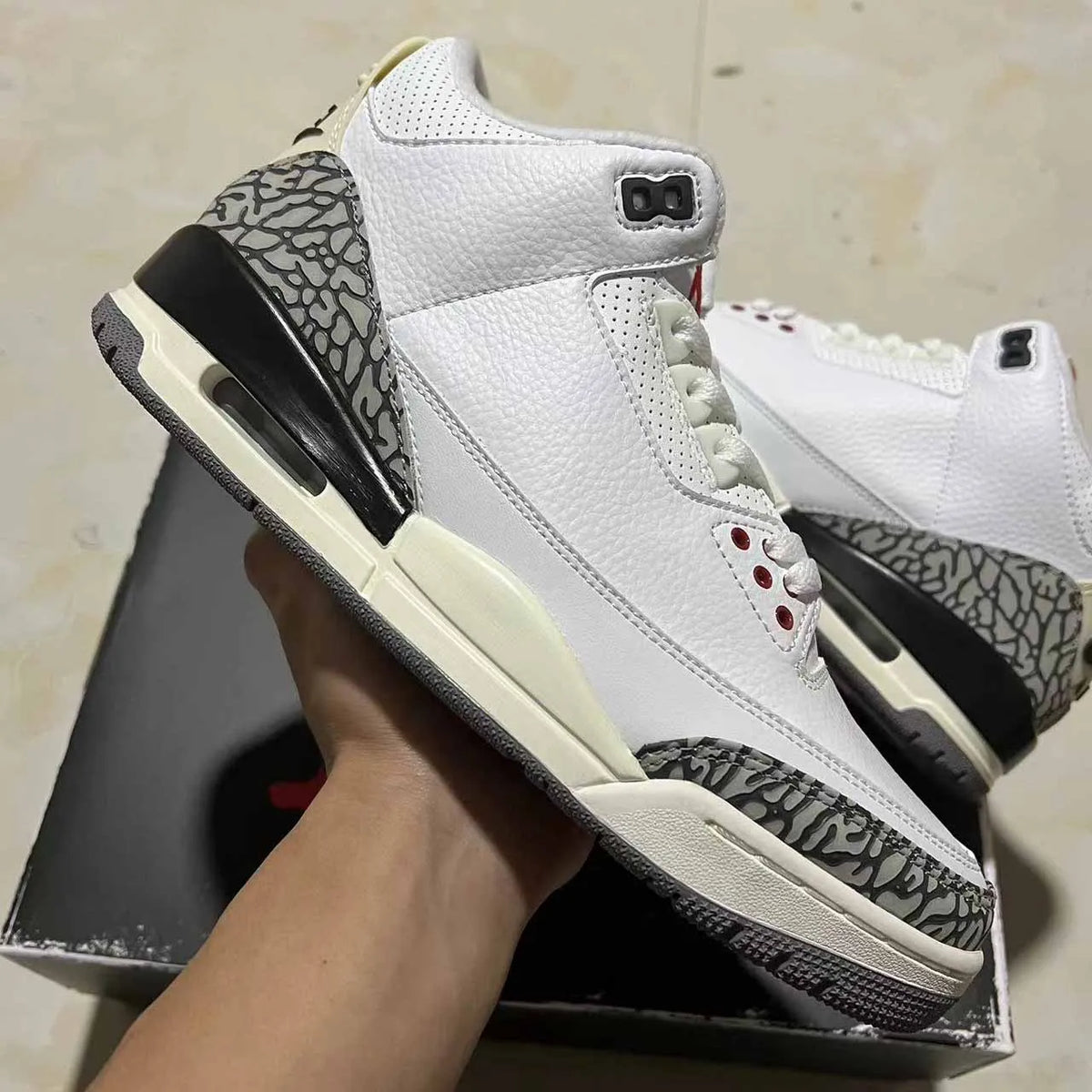 AJ 3 Retro White Cement Reimagined Shoes Sneakers - nk0002616 image 10