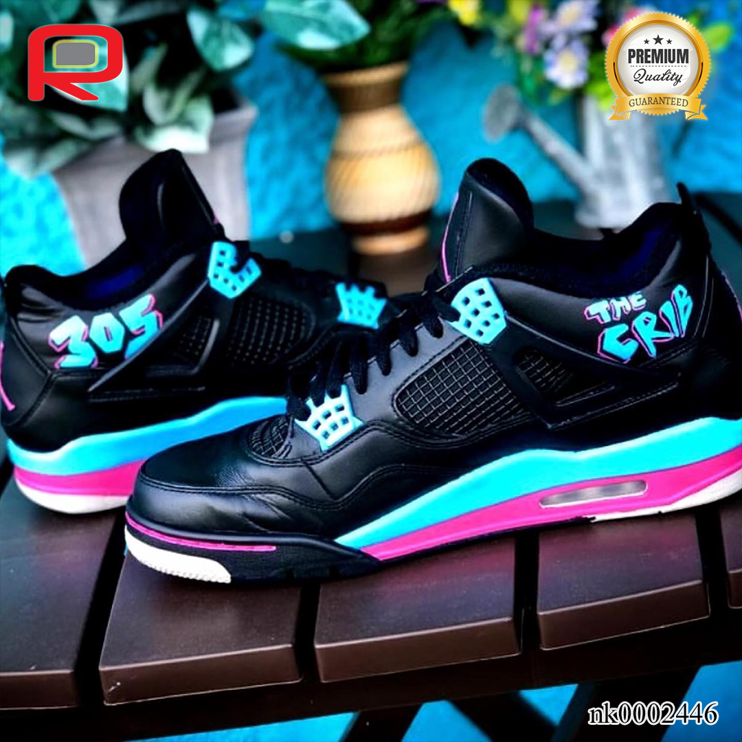 AJ 4 Liberty City Custom Shoes Sneakers - nk0002446 image 2