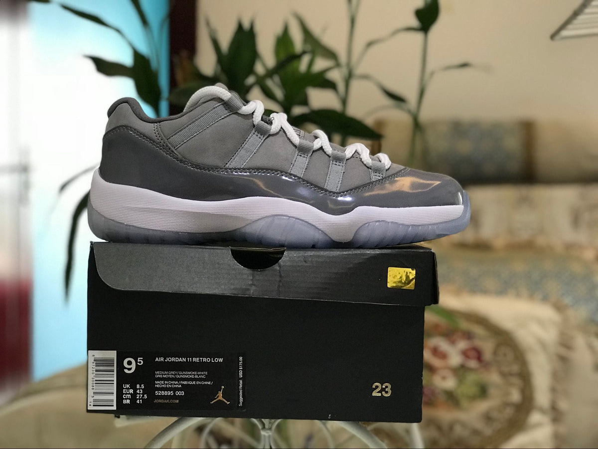 AJ 11 Low Cool Grey Shoes Sneakers - nk0000617 image 11