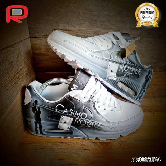 AM 90 James Bond Custom Shoes Sneakers - nk0003124 image 0