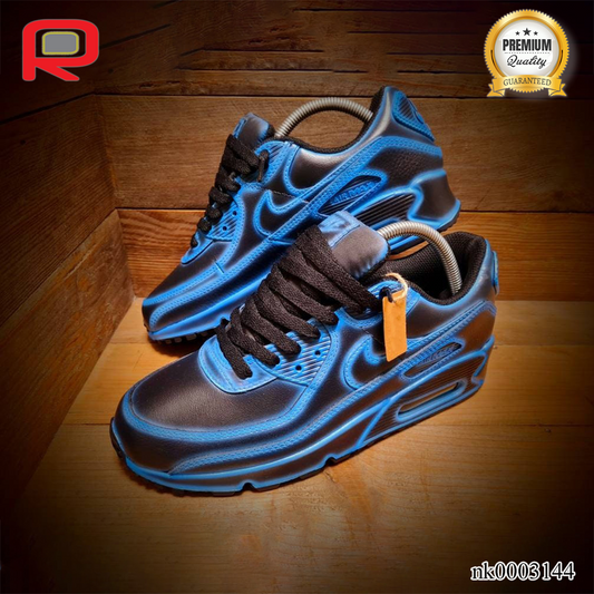 AM 90 Neon Blue Cartoon Custom Shoes Sneakers - nk0003144 image 2