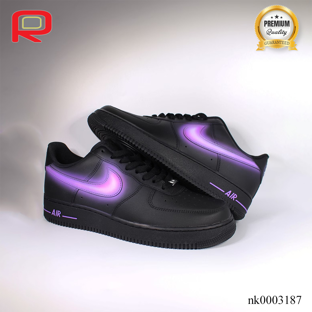 AF 1 Purple Glow Swoosh Custom Shoes Sneakers - nk0003187 image 3