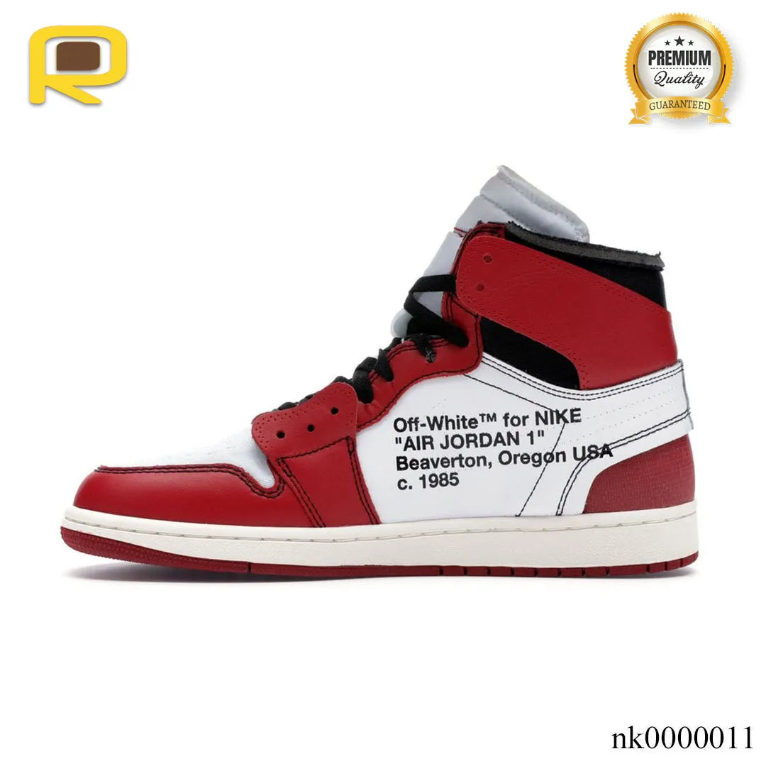 OW x AJ 1 High Chicago Shoes Sneakers – nk000011 image 1