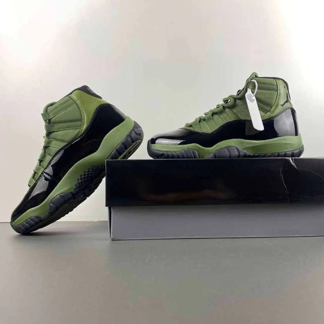 AJ 11 Retro Olive and Black Shoes Sneakers - nk0004177 image 6