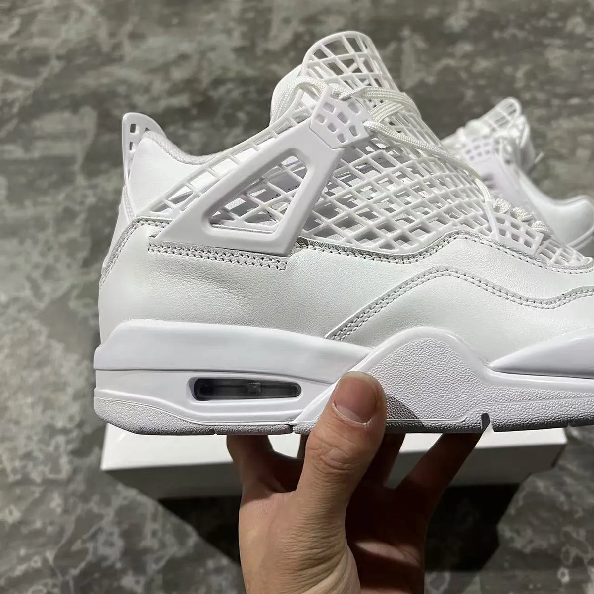 AJ 4 NET White Shoes Sneakers - nk0003908 image 11