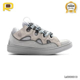 Lanvin Leather Curb Light Grey Blue Shoes Sneakers - la0000010 image 0