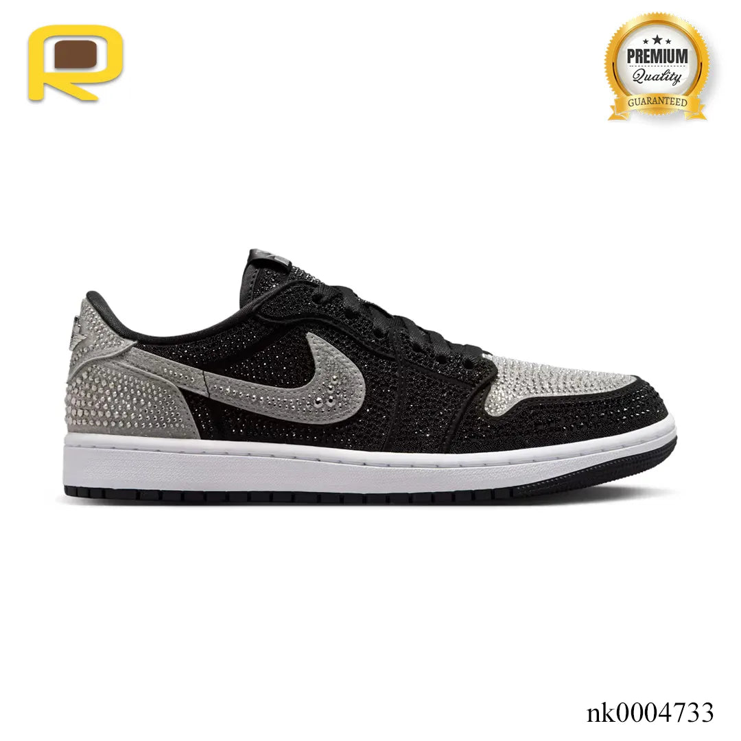 Swarovski x AJ 1 Low OG Stealth/Crystal Shoes Sneakers – nk0004733 image 0