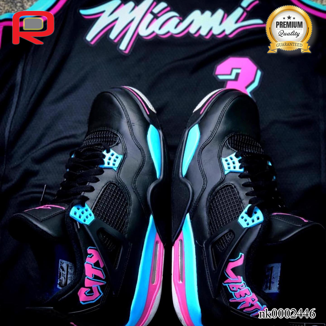 AJ 4 Liberty City Custom Shoes Sneakers - nk0002446 image 6