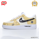 AF 1 07 Low PS5 Buttons Yellow White Beige Custom Shoes Sneakers - nk0002979 image 0