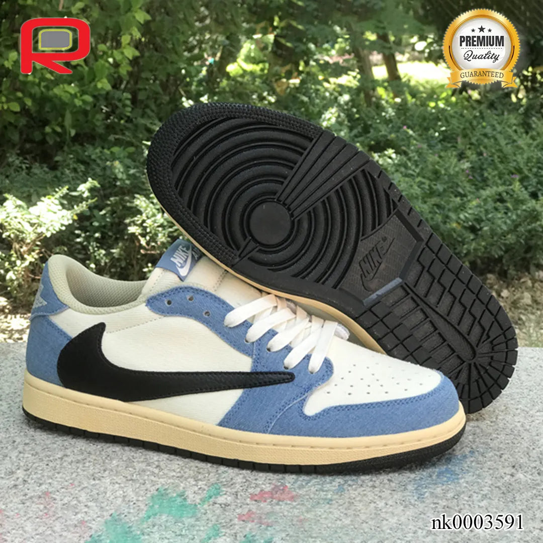 AJ 1 Low OG Black/Blue Shoes Sneakers - nk0003591 image 9