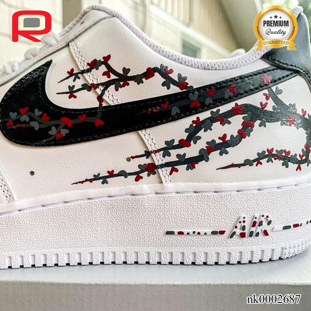AF 1 Black Jasmine Custom Shoes Sneakers - nk0002687 image 1