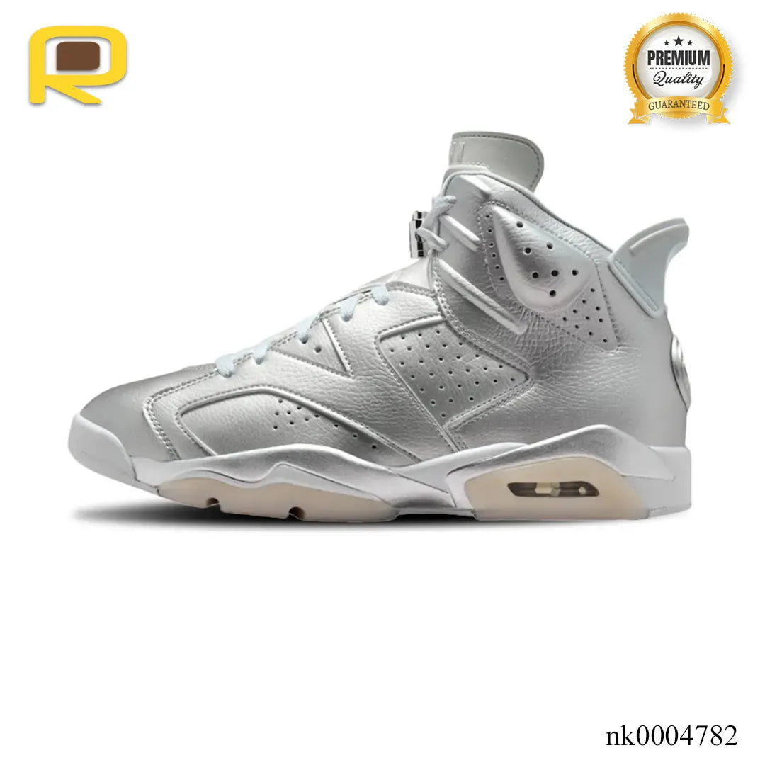 PSG x AJ 6 Metallic Silver Shoes Sneakers - nk0004782 image 1