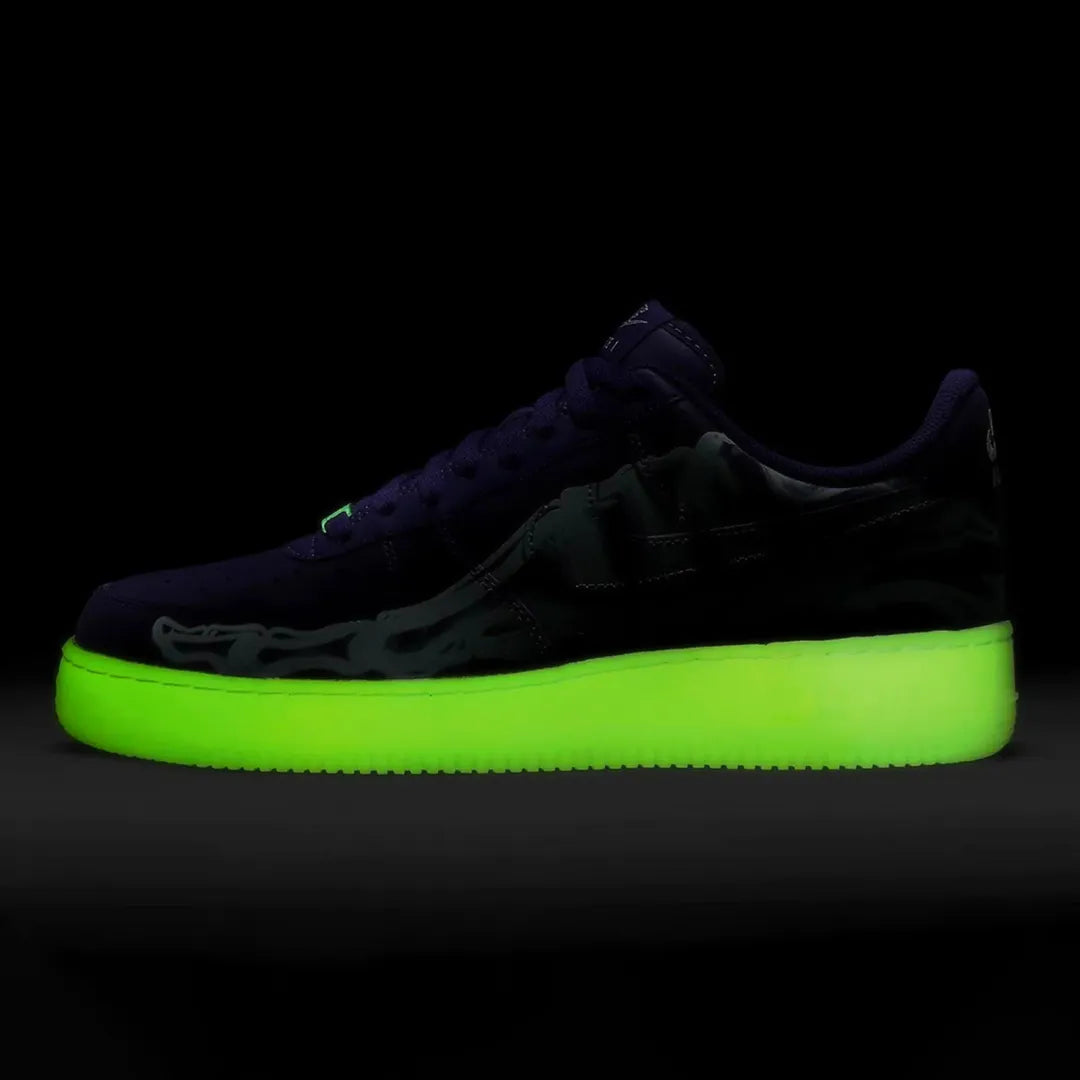 AF 1 Low Purple Skeleton Halloween Shoes Sneakers – nk0003307 image 1