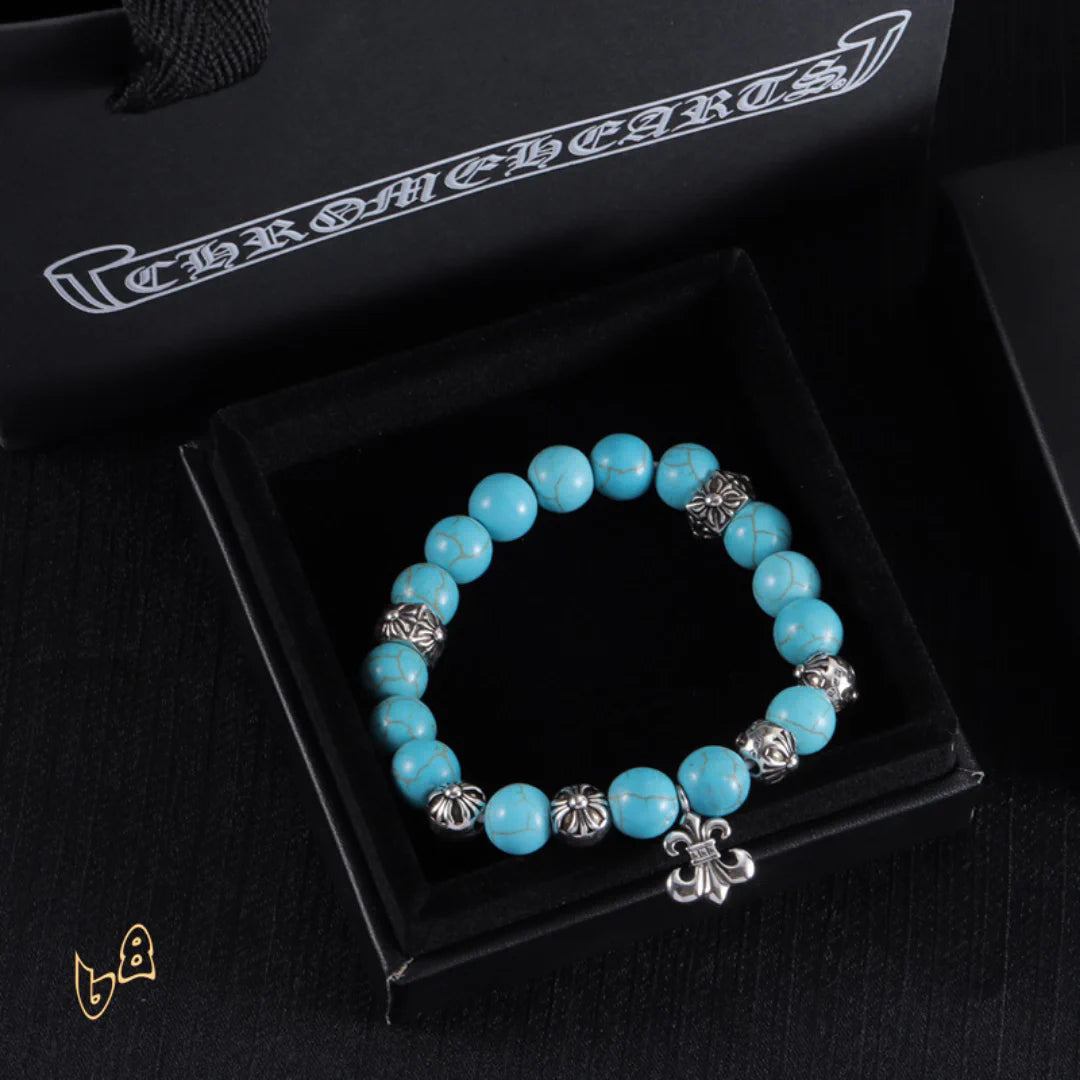 CH Beaded Cross Flower Bracelet - CH0071 image 1