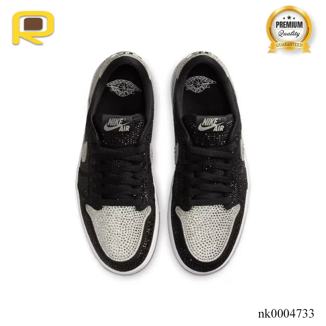 Swarovski x AJ 1 Low OG Stealth/Crystal Shoes Sneakers – nk0004733 image 3