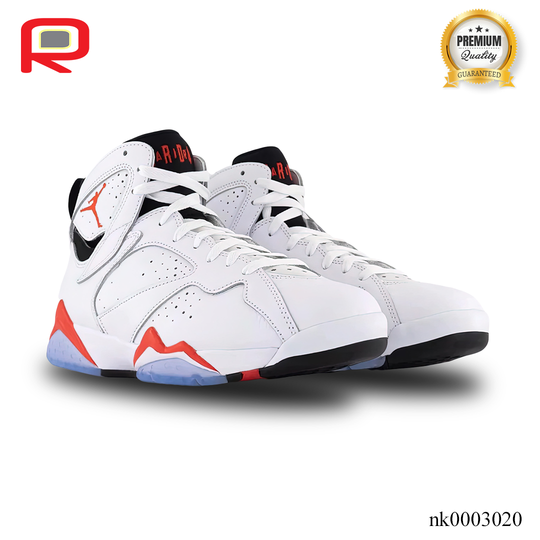 AJ 7 "White/Infrared" Shoes Sneakers - nk0003020 image 2