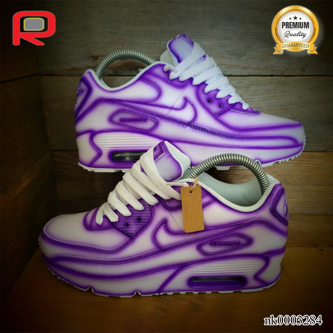 AM 90 Purple Cartoon Custom Shoes Sneakers - nk0003284 image 1