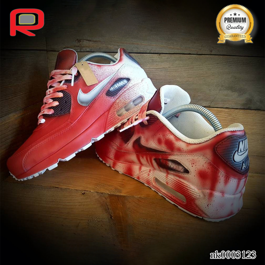 AM 90 Blood Stained Custom Shoes Sneakers - nk0003123 image 0