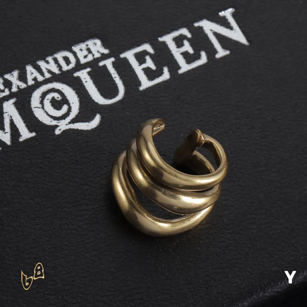 McQueen Multi Hoop Ear Cuffs - MCQ0018 - Silver image