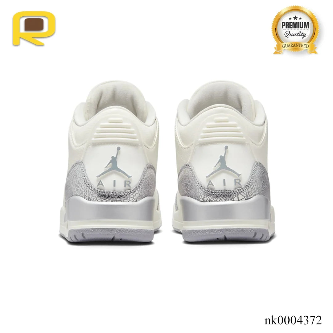 AJ 3 Sail/Metallic Silver Shoes Sneakers – nk0004372 image 4
