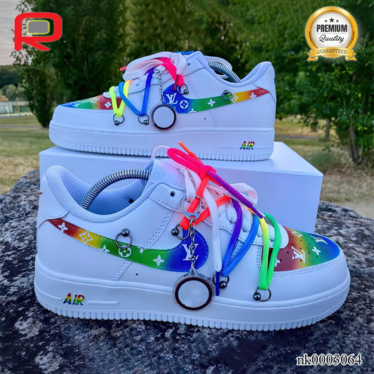 AF 1 Rainbow Custom Shoes Sneakers - nk0003064 image 0